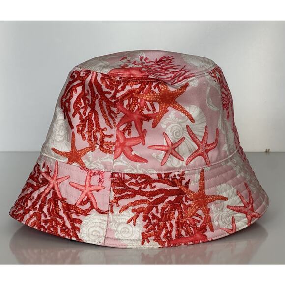 Versace Nylon Twill Barocco Sea Bucket Hat (57 cm) 1012790 Italy NWT $575 main image 5